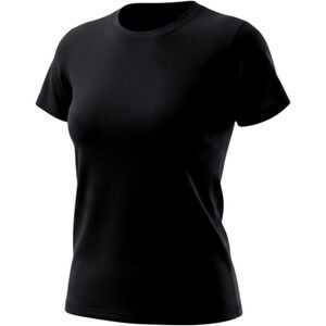 Rokwolf Women Crew Neck T-Shirt Black Size XS Pima Cotton‎ Blend